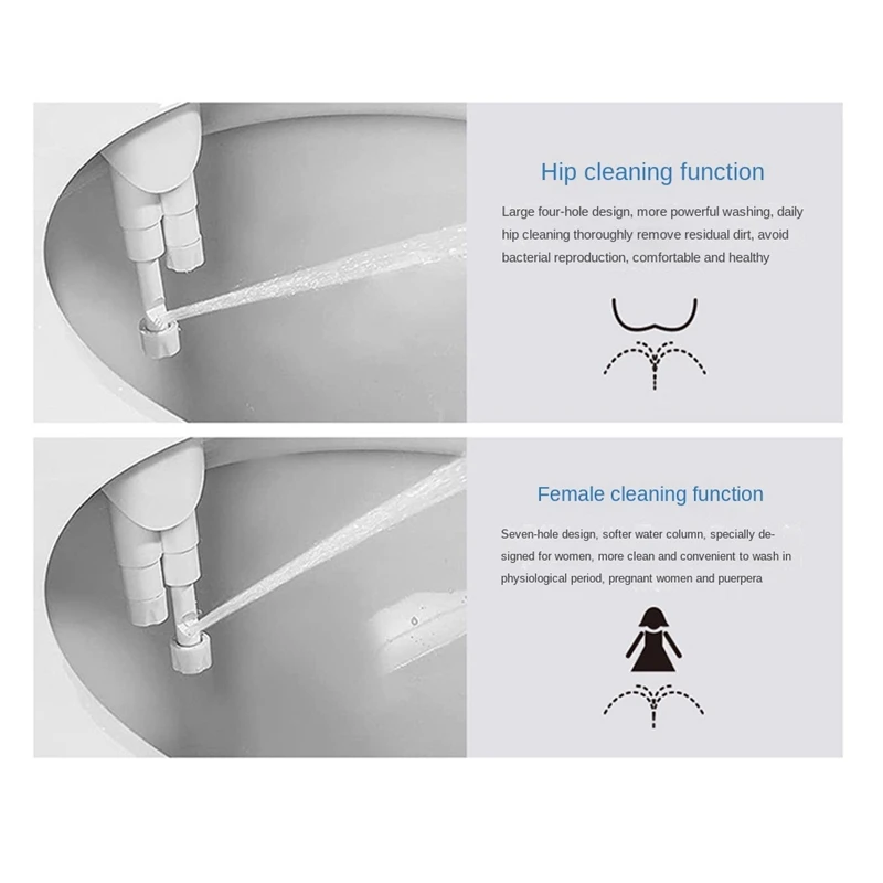 Bidetaufsätze SL41 Thinline Bidetaufsatz für Toilettensitze, einzelne kühle, verstellbare Düse, Toilette