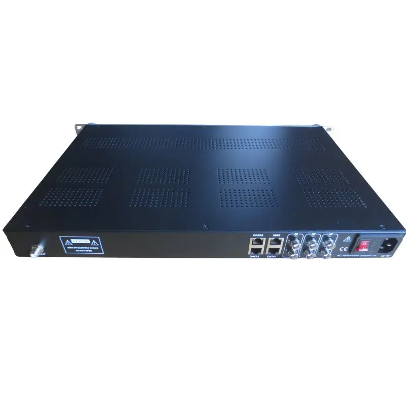 OTV-IPMC ASI IP to RF Modulator DVBT DVBC ISDBT ATSCT DTMB Digital TV Modulator with 3 Gigabit Ethernet 6 ASI Input