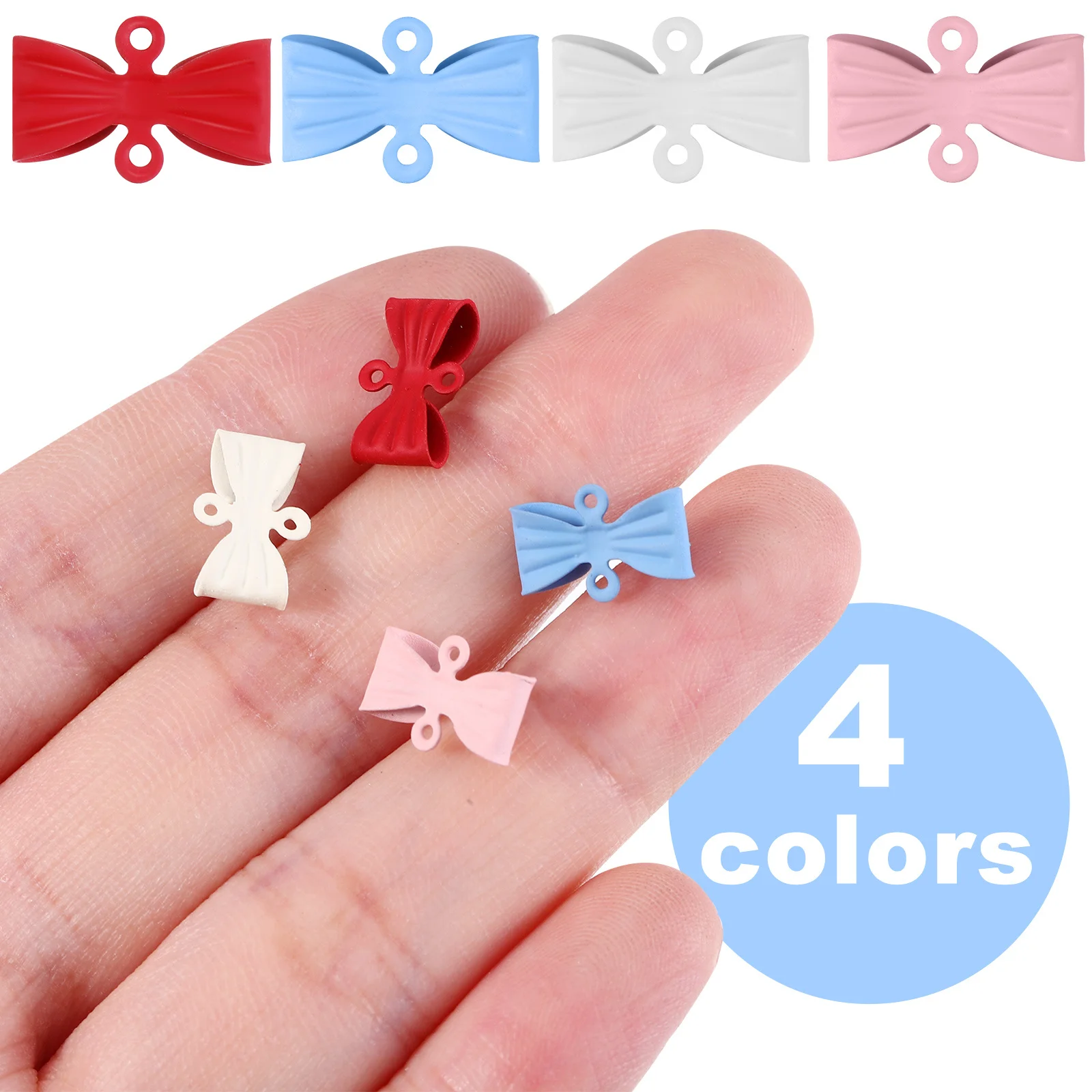 40Pcs Jewelry Charms Set DIY Alloy Bowknot Pendant Charms for Earrings Necklace Bracelet Making Accessories Jewelry Pendants