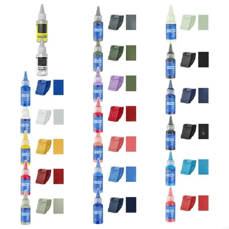 Matte Farbe auf Wasserbasis für Mecha-Modelle, Soldatenfigur, niedriges Glanzfinish, sichere Formelfarben für verschiedene A2UB