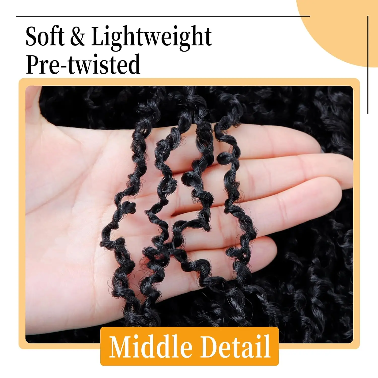 Yanky Twist Crochet Hair para mujeres negras 7 paquetes Pre-bucle Yankee Twist Hair Brown Spring Mini Passion Twist con extremos rizados Sy