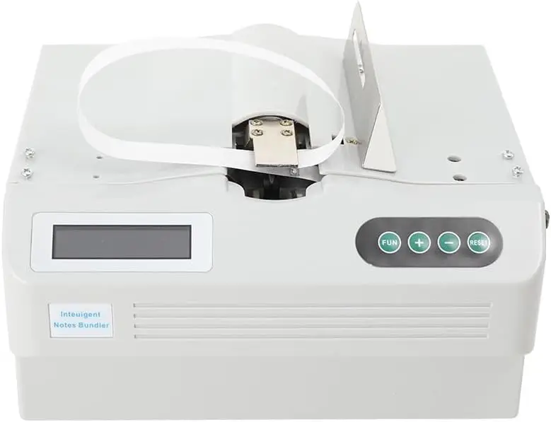 Currency Strapping Tool Intelligent Banknote Bundling Machine 110V Automatic Small Cross Binding Paper Tape Money Packer