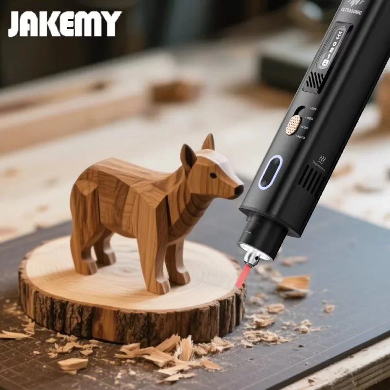 قلم نحت كهربائي صغير محمول لنقش الصوت بالموجات فوق الصوتية DIY لأعمال النجارة المنزلية