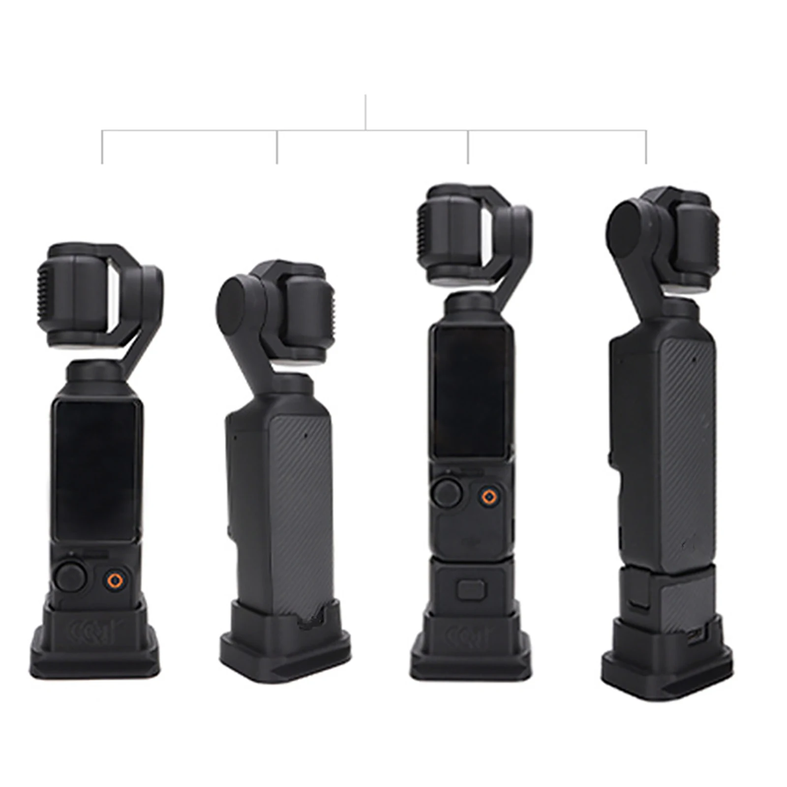 Untuk DJI Osmo Pocket 3 silikon anti-selip adaptor dasar ke 38mm untuk Arca Tripod Desktop rilis cepat dukungan dudukan stabil