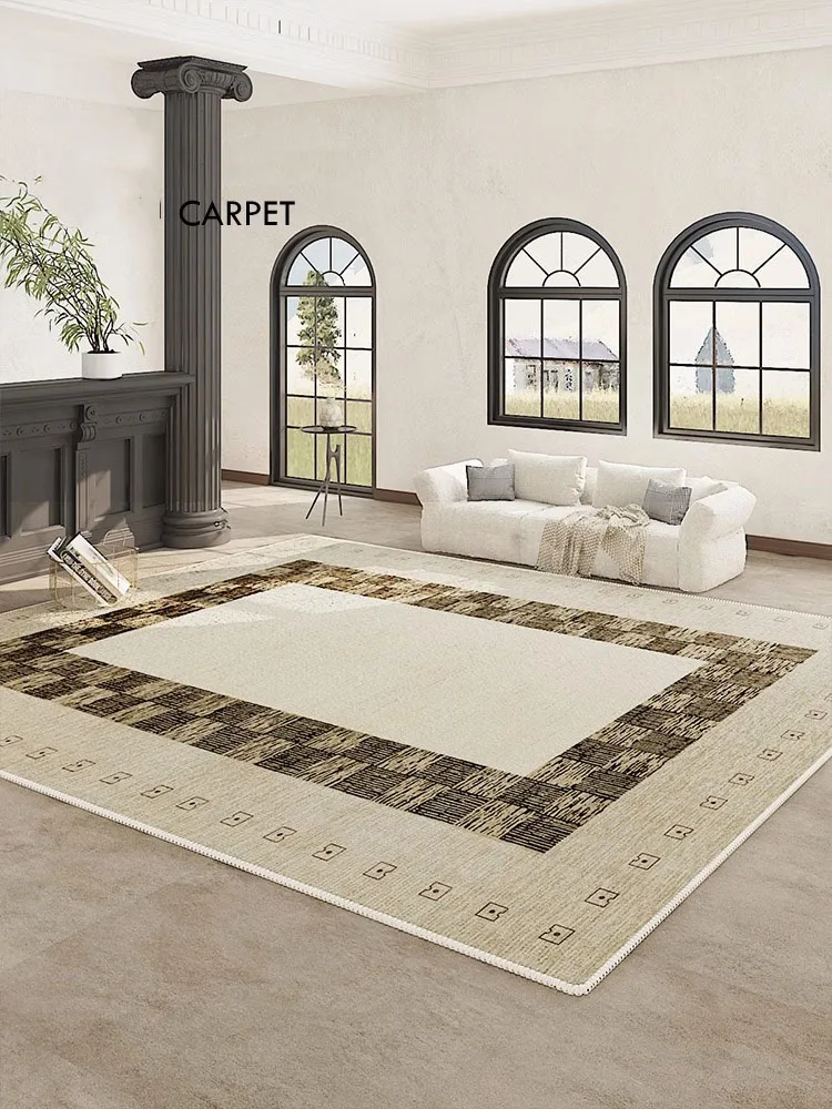 

French Living Room Decoration Carpet Modern Minimalist Rugs for Bedroom Anti-skid Cloakroom Rug Home Customize Large Floor Mat