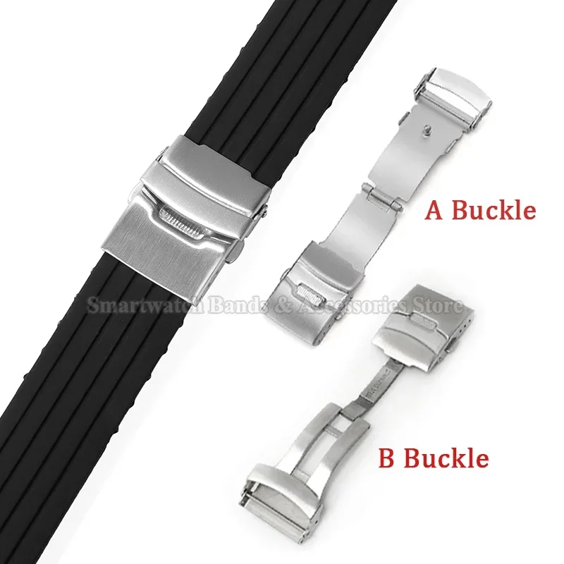 Силиконовый ремешок для часов Seiko, 20 мм, 22 мм, 24 мм, быстросъемный браслет для Fossil Sport, мужской и женский универсальный резиновый ремешок для часов