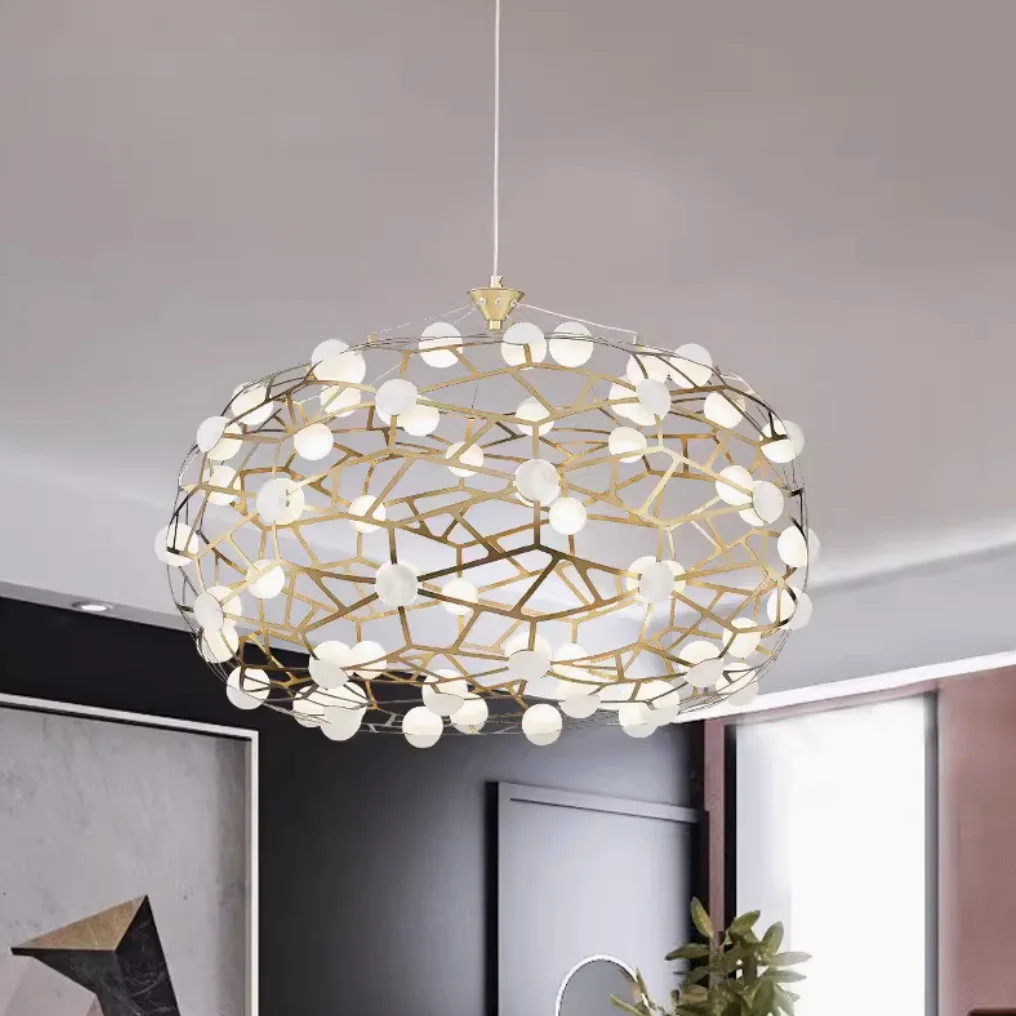 Modern Stars Pendant Lamps Nordic Fireworks Chandelier Pendant Lights Fixture Hall Lobby Dining Living Room Home Indoor Lighting