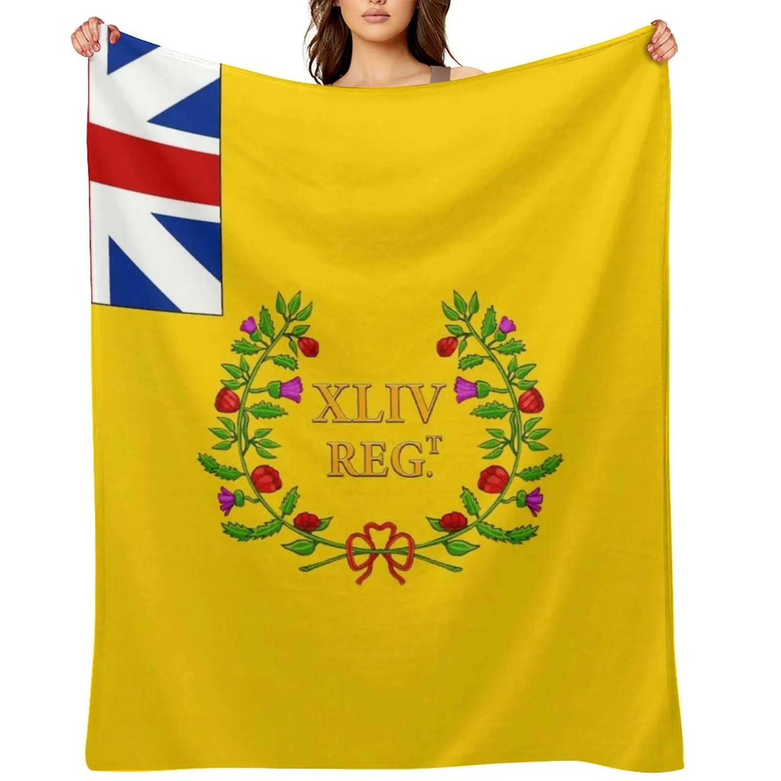 

Napoleonic British flag of the South Essex 1st battalion of foot Throw Blanket heavy to sleep Softest Quilt Blankets