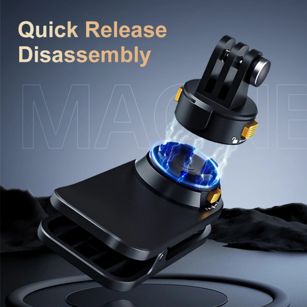 

Black Magnetic Quick Release Backpack Clip for DJI Sports Camera Outdoor Shooting Live Streaming