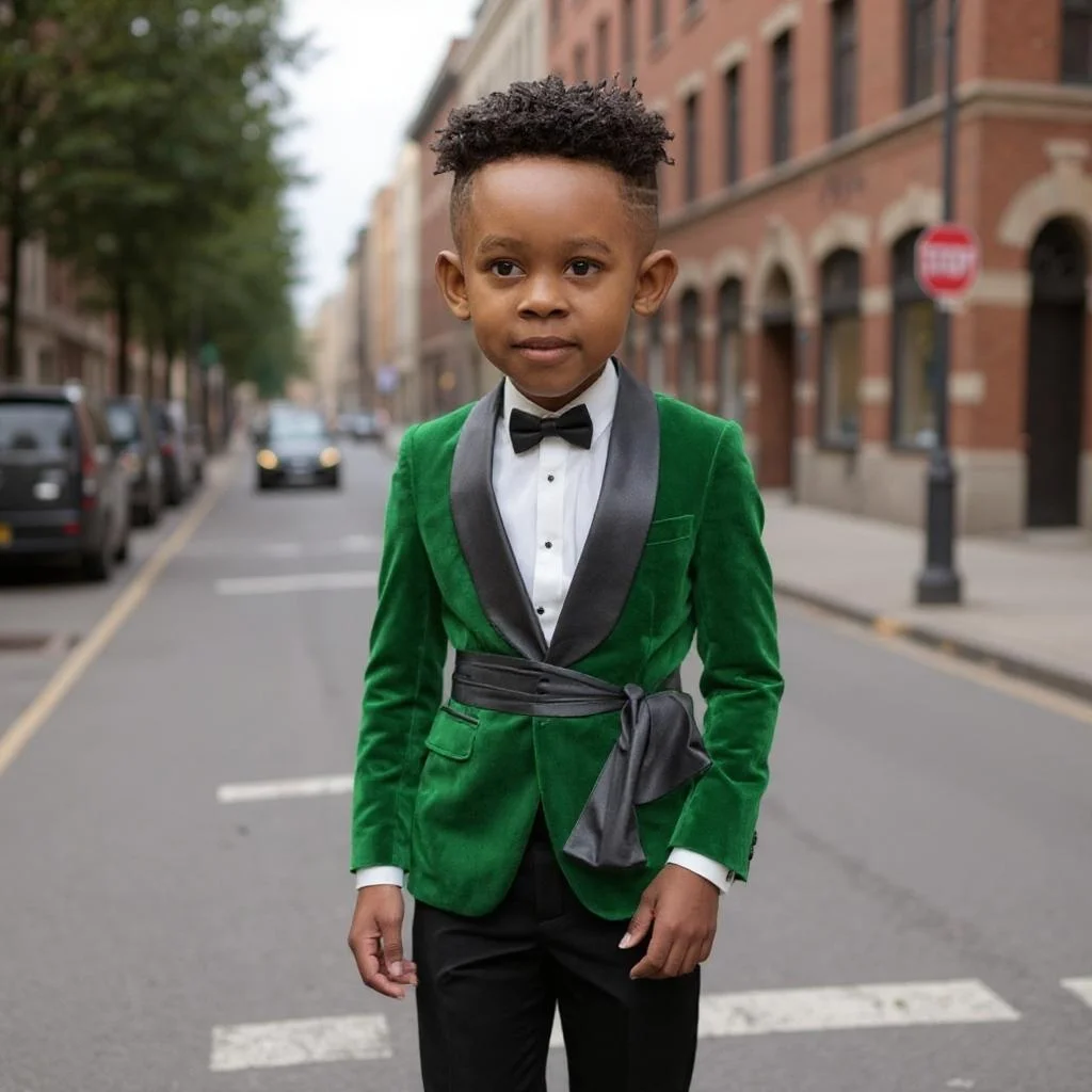 

Velvet Boys Wedding Suits for Children Performance Party Tuxedo Toddler Kids Blazer with Pants Belt Clothing Sets