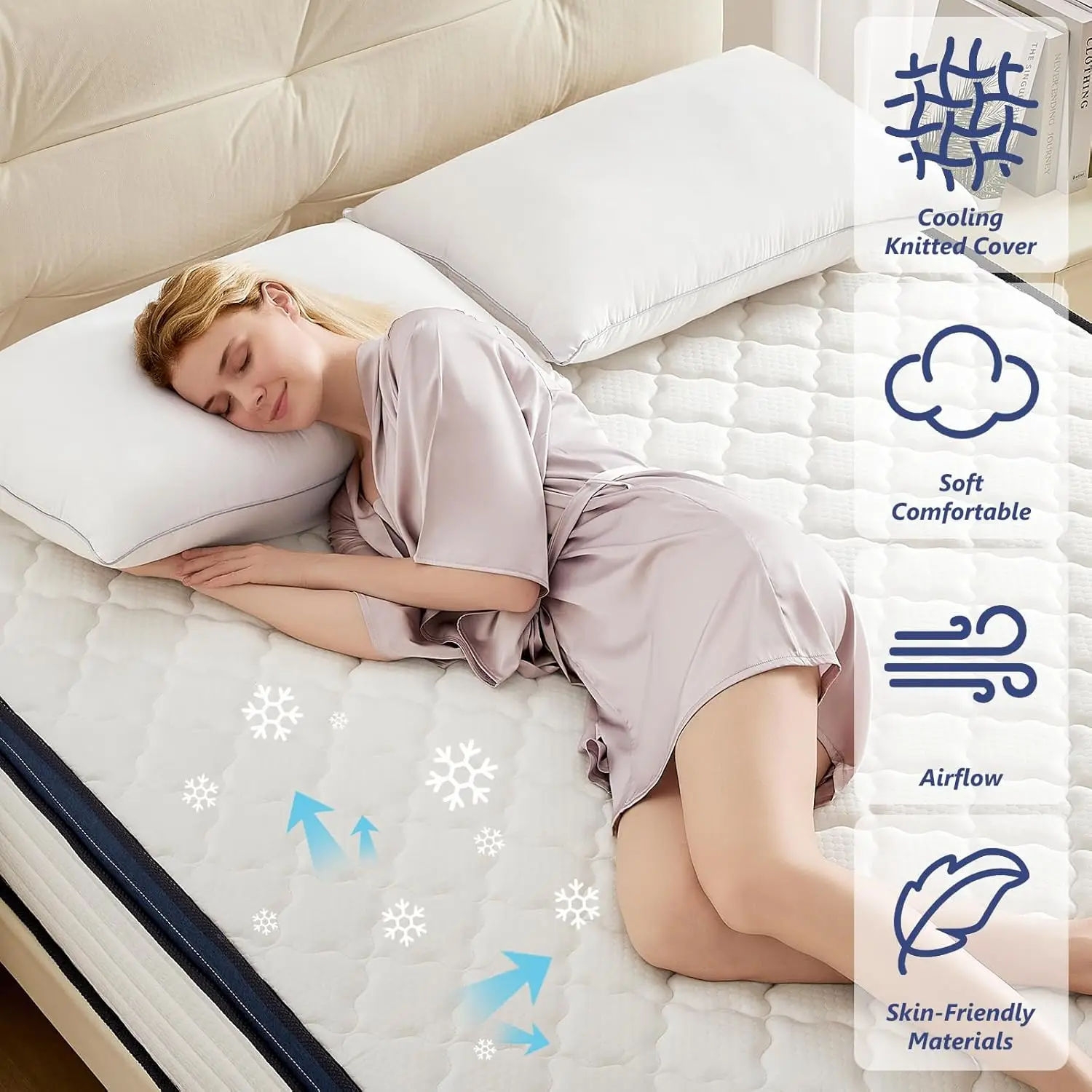 High-Density Hybrid Orthopedic Foam Pocket Spring Mattress Quality Durable Bed For Home Hotel Modern Style For Bedroom Furniture