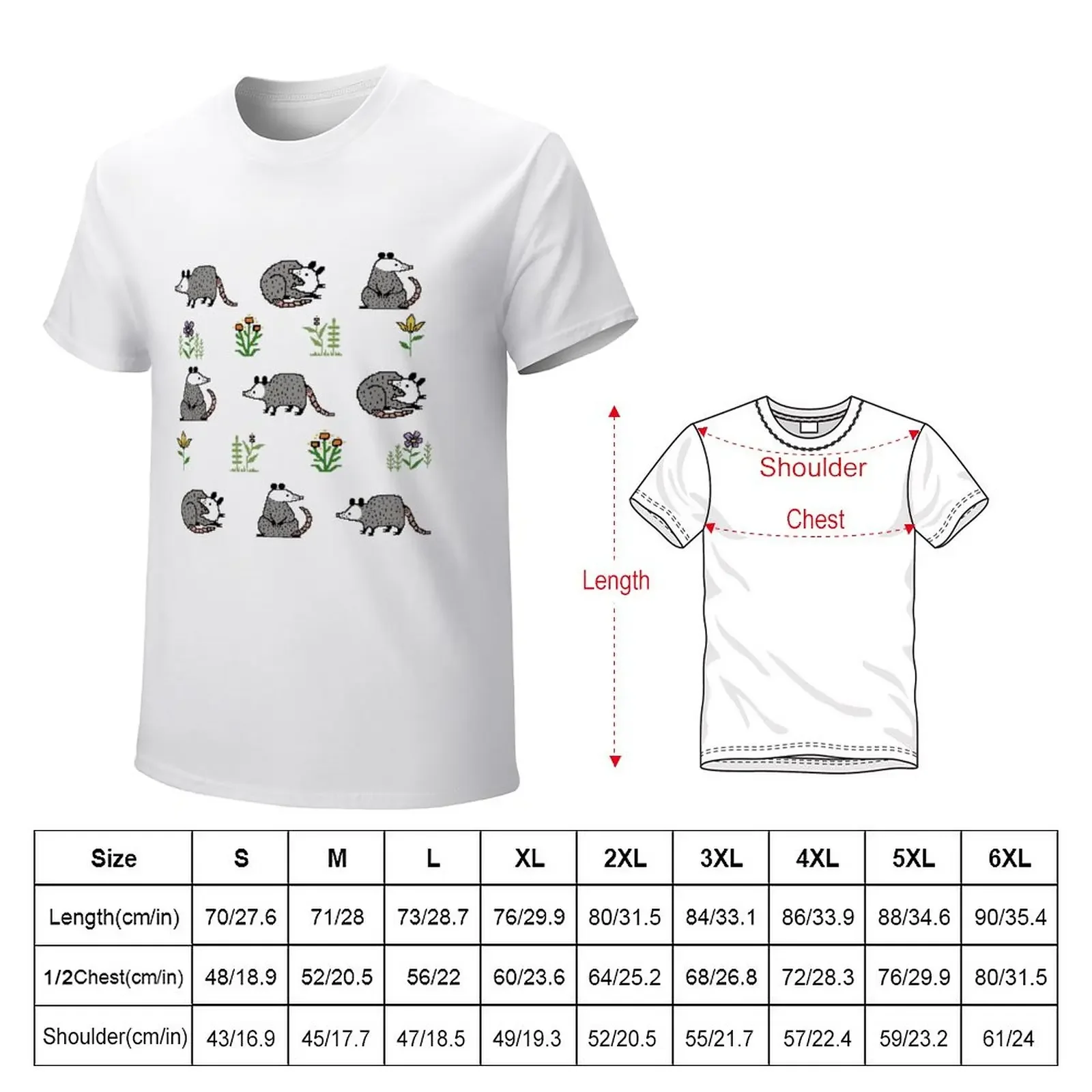 Possum Parade T-Shirt aesthetic clothes plus size tops mens graphic t-shirts anime