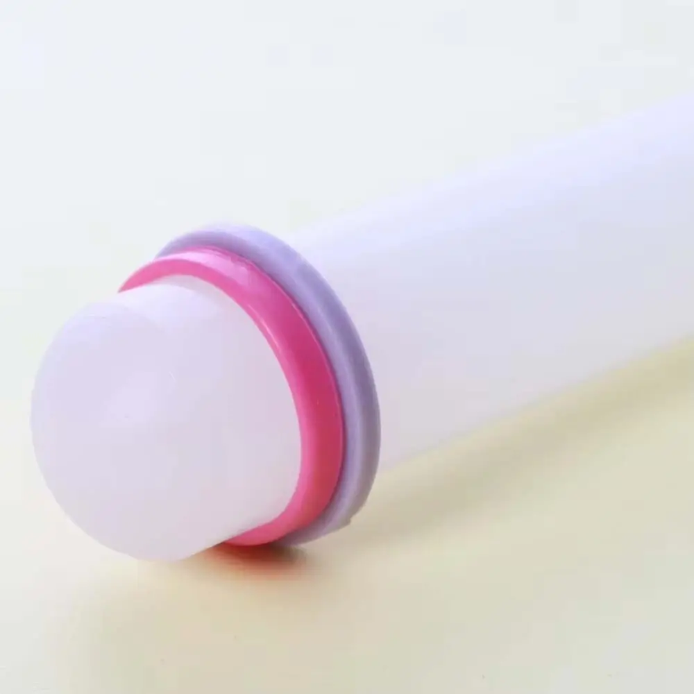 With Anti-slip Band Dough Roller Fondant PP Non Stick Plastic Rolling Pin Food Grade Circled Biscuit Rolling Pin Baking Tool