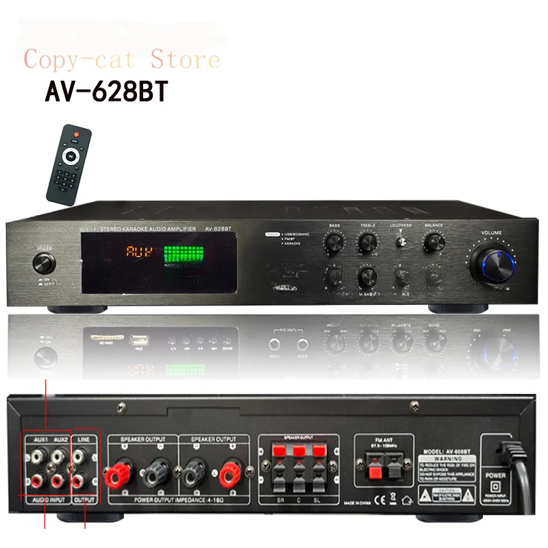 2000W Bluetooth Power Amplifier Audio Subwoofers Home Karaoke theater KTV HiFi Stereo Surround Sound Digital Amplifiers