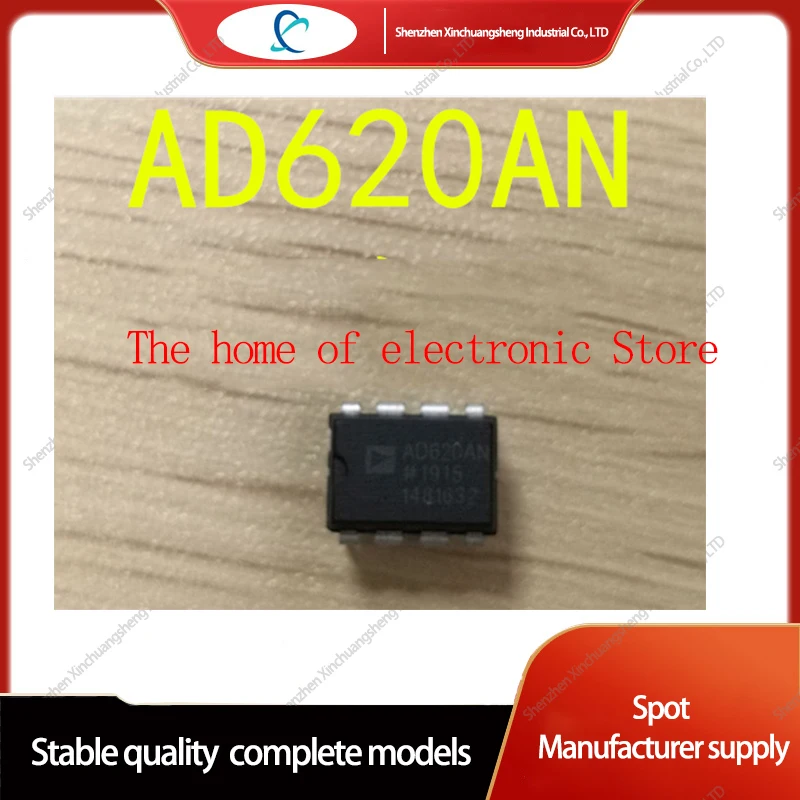 5PCS  AD620ANZ AD620 DIP-8  Instrumentation Amplifier 1 Circuit 8-PDIP