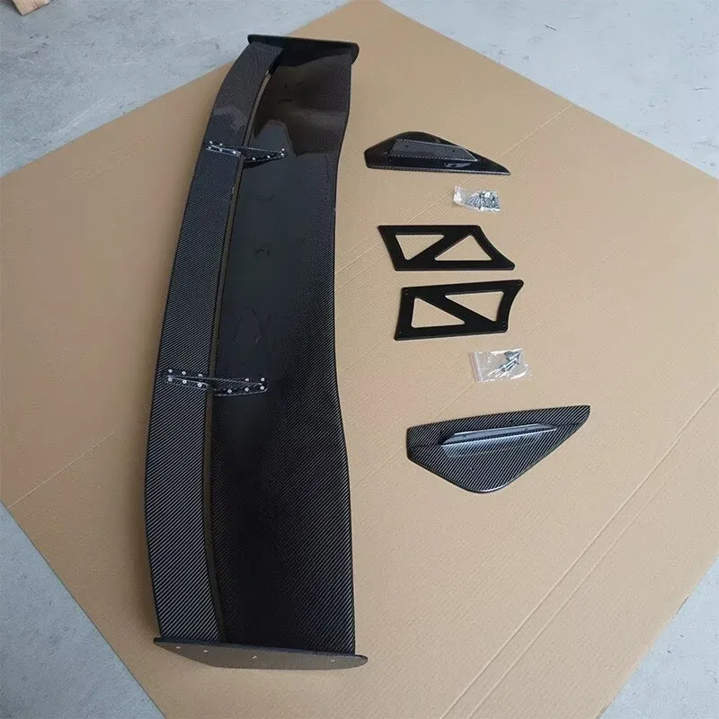 Universal Carbon Fiber Rear Wing Spoiler for Toyota MRS - Double Layer Design with Adjustable Height Bracket