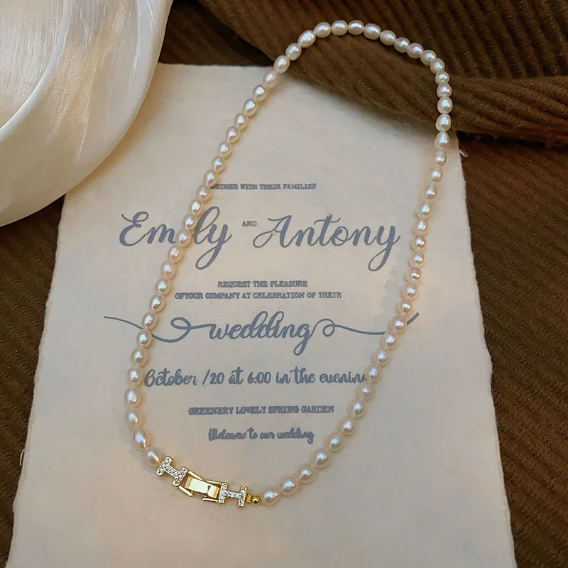 High Quality 100% Natural Freshwater Pearl 14K Gold Filled Lady Necklace Jewelry Women Party Gifts No Fade