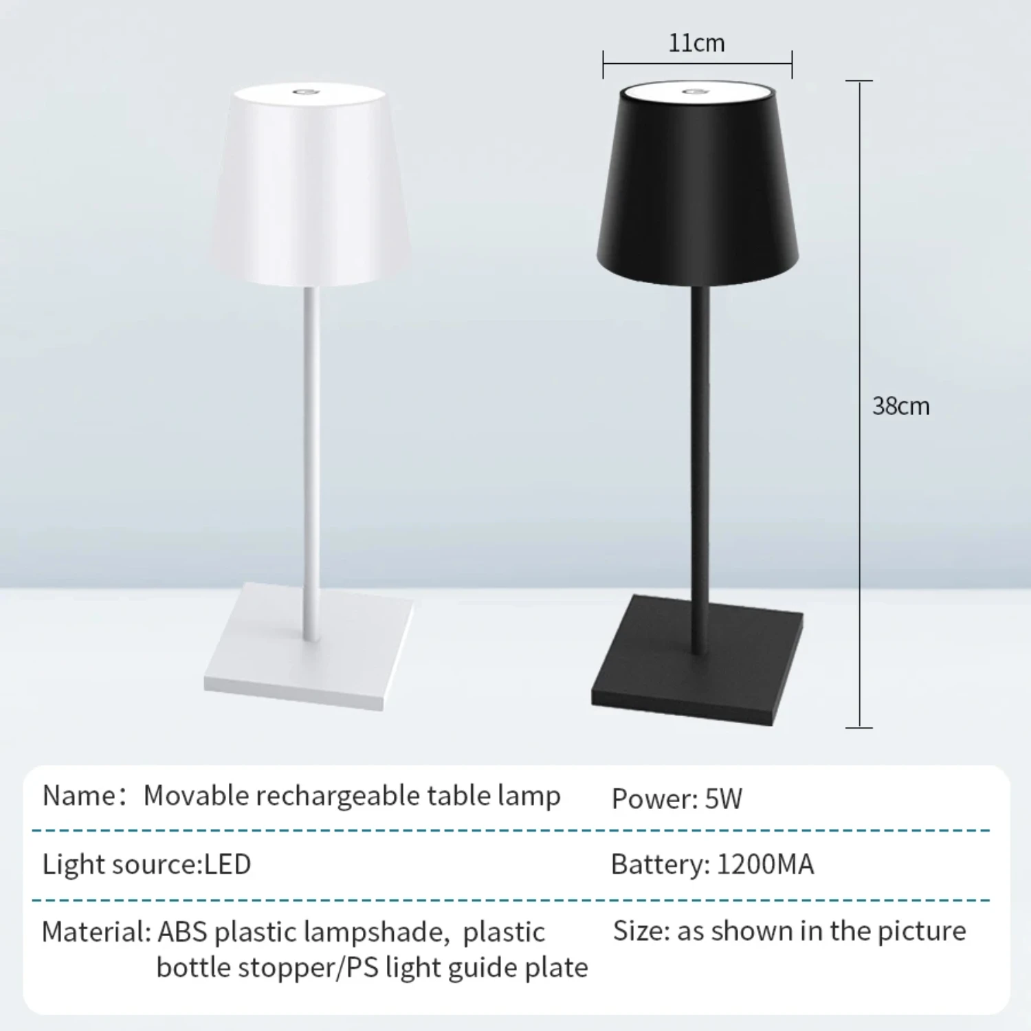 Portátil sem fio regulável abajur, elegante, conveniente e versátil, melhorar o seu espaço, novo Este ideal é