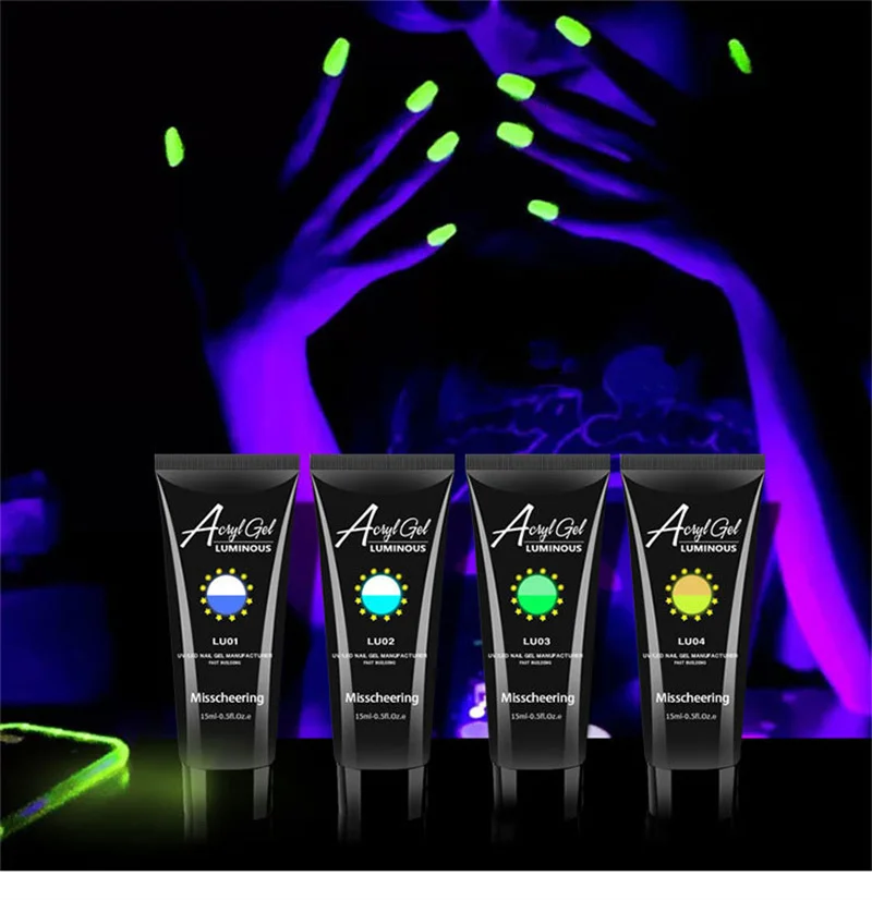 

15ml/pcs Luminous Extension Gel Painless Paper Free Holder Crystal Phototherapy Glue Sculpting Gel Nail Polish Manicure Supplies