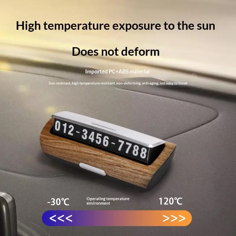 Car Temporary Parking Number Plate Luminous Phone Display for Convenient Moving Car Setup