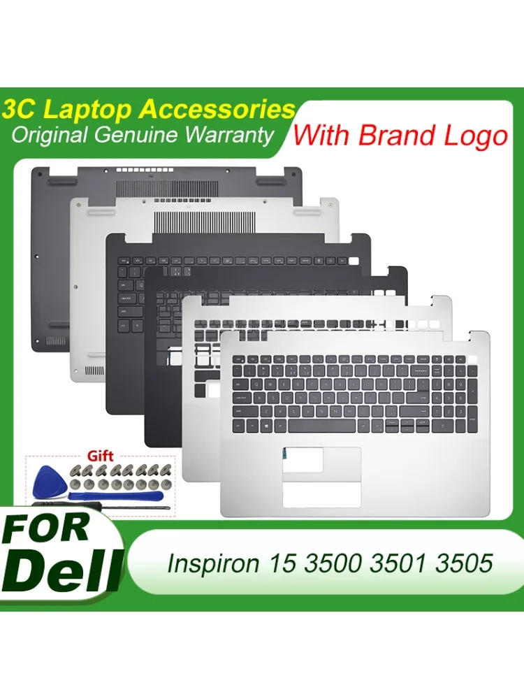 Nowy Pokrowiec na Laptopa DELL Inspiron 15 3500 3501 3505, Obudowa Palmrest, Górna Pokrywa Klawiatury, Dolna Obudowa 0KGHJK 0VJ342 01FPW2 0JHW9R — zdjęcie produktu 7