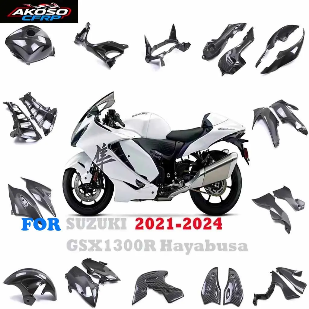 

For SUZUKI GSX1300R Hayabusa 2021-2024 Motorcycle Fuel Tank Protector Fender Carbon Fiber Frame Fairing Side Panels Accessories