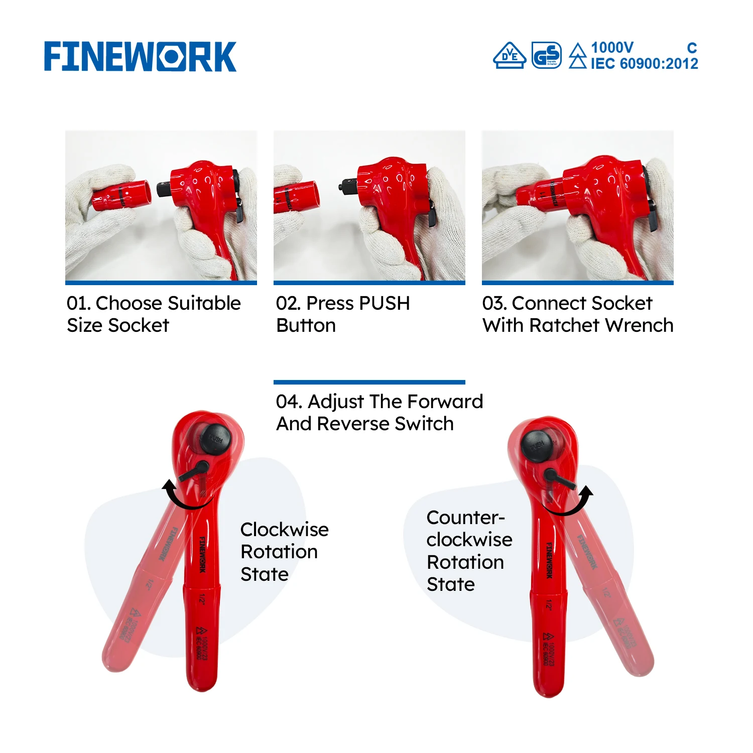 99LB005 Set di strumenti per bussole isolate VDE da 21 pezzi