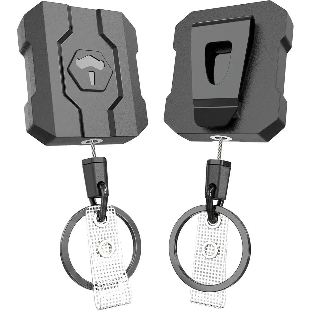 

Dual Pack Heavy-Duty Retractable ID Holder with 32 Steel Cord and Belt Clip