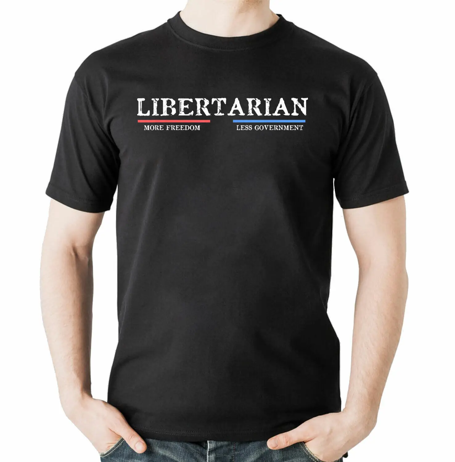 Vintage Distressed Libertarian More Freedom unisex T-Shirts