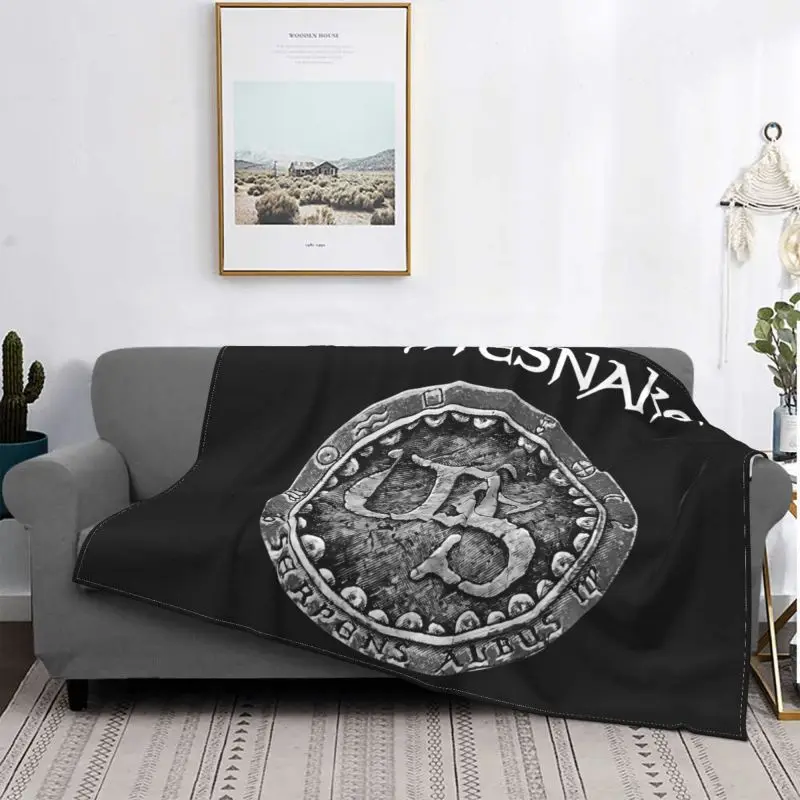 Snake 1987 David Coverdale Hard Rock Band Blanket Shaggy Bedding Dust Cover Couch Blanket Camping Blanket