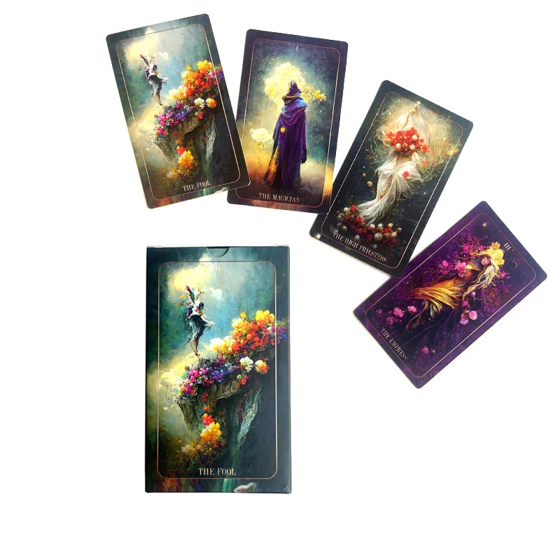 Newest 12x7cm  Delusion Tarot Cards Set for Beginners with GuideBook Board Games Toy Playing Divination Fate Oracle Cards Deck