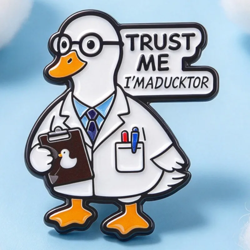 Cute Kawaii Funny Ghost Duck Doctor Dog Frog Cartoon Pins Badges for Backpack Hats Clothes Bags Decor Accessories Gifts Friends view 4