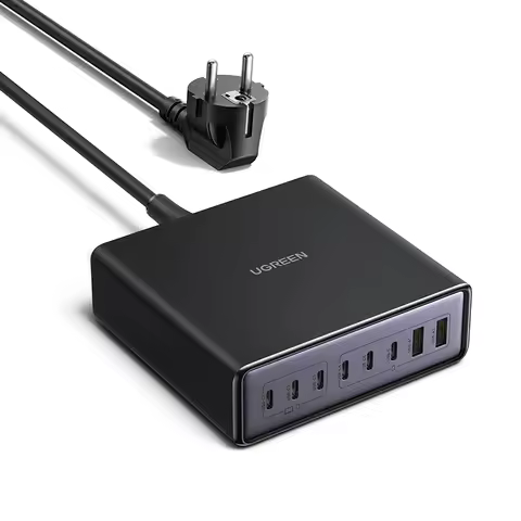 UGREEN 200W GaN Charger 8 in 1 Desktop Laptop Fast Charging Stand For iPhone 17 16 15 Pro Max Macbook Air Xiaomi Samsung Tablets