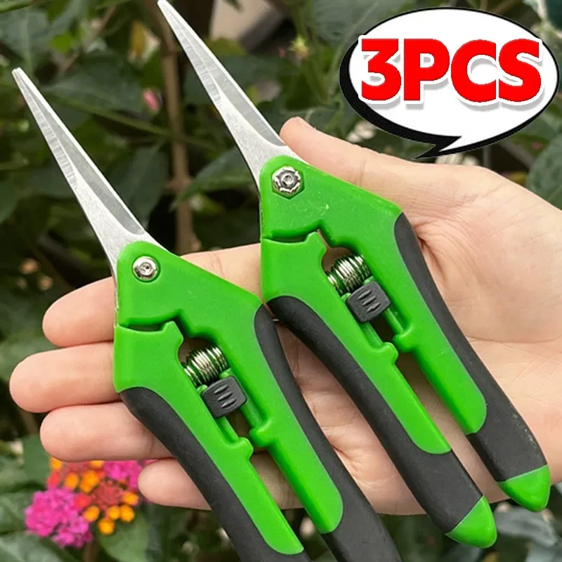 

1/3PCS Gardening Pruning Shears Garden Scissors Hand Prun Multi-use Prun Shear Grape Fruit Tree Pick Potted Picking Scissor Tool