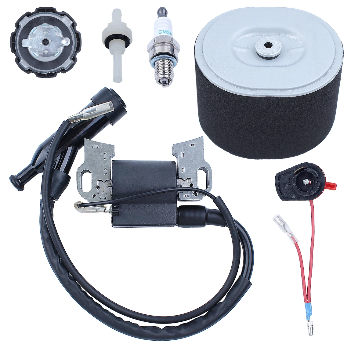 GX390 IGNITION COIL กรองอากาศสวิทช์หยุดสําหรับ Honda GX340 GX240 GX270 13HP 11HP เครื่องกําเนิดไฟฟ้าเครื่องยนต์เครื่องตัดหญ้าเปลี่ยน