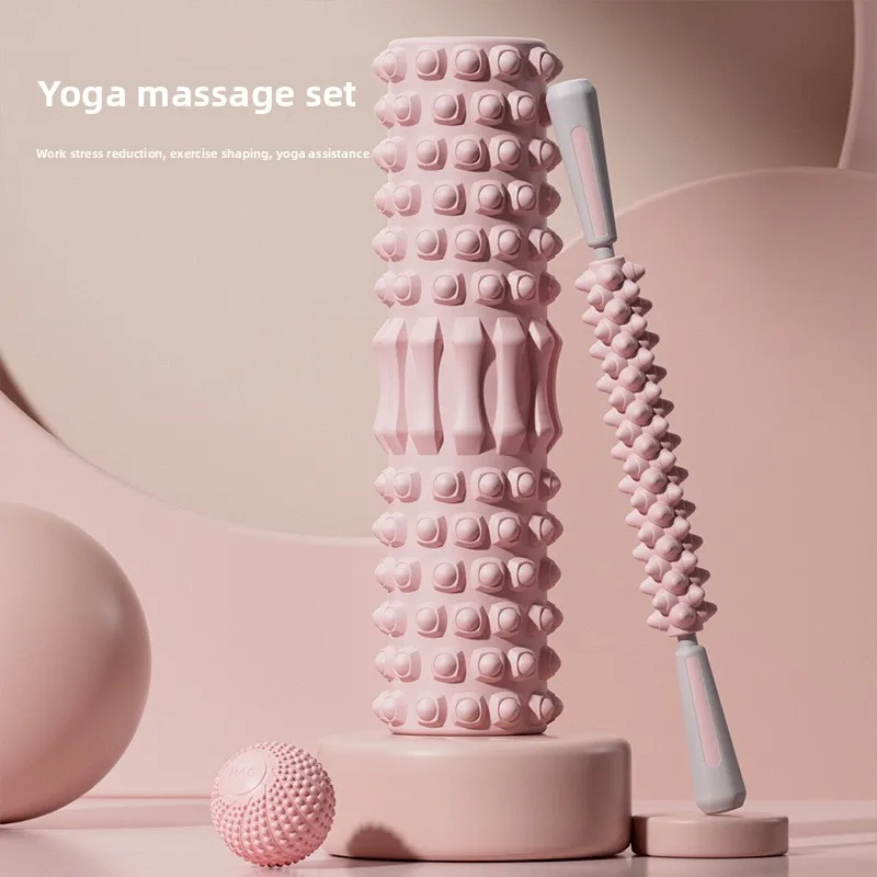 Yoga Column Yoga Equipment Spiky Foam Roller Muscle Relief Leg Shaping Massage Stick Fascia Ball Fitness Massage Tool