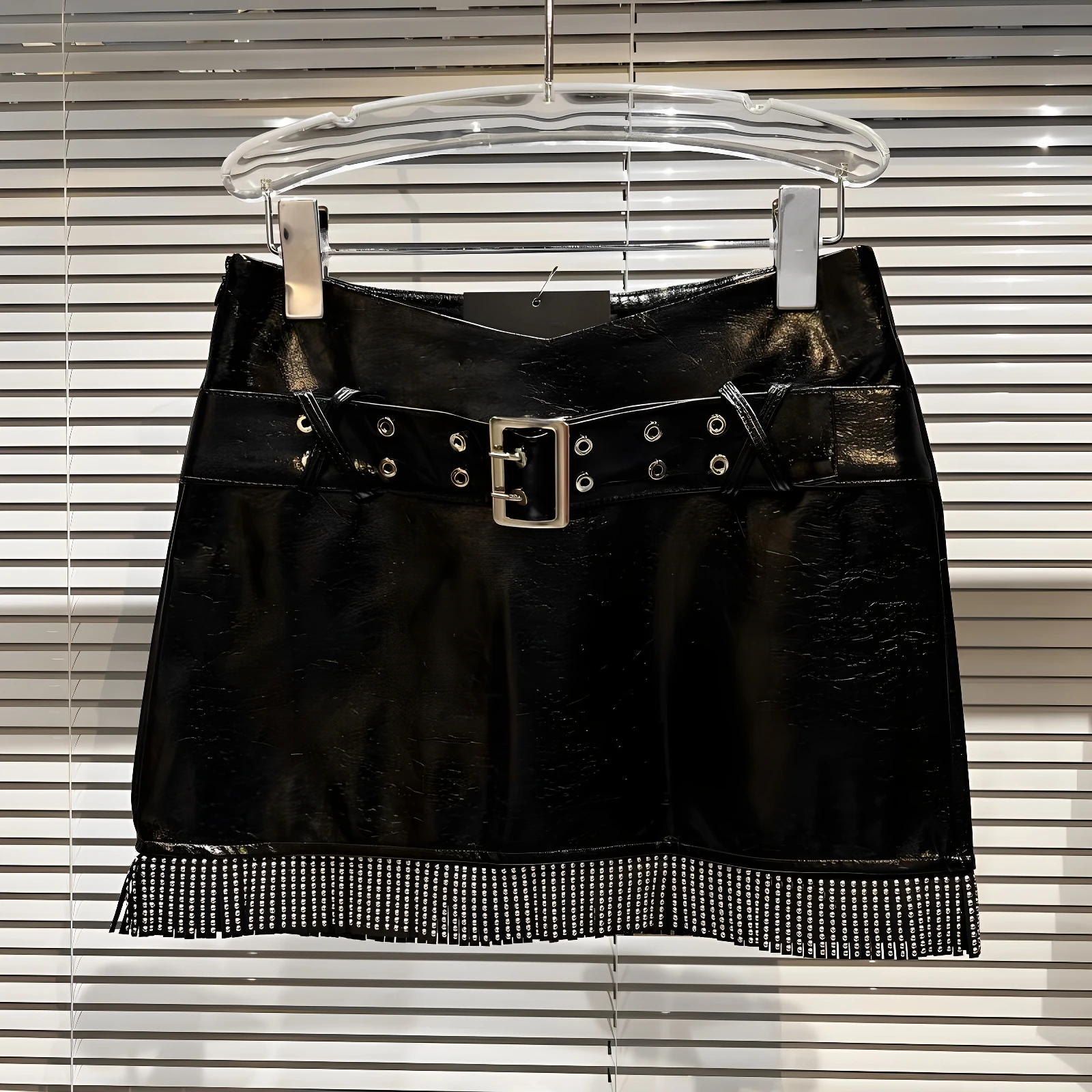 

Trendy k Lipsti Girl PU Leather Skirt Sequin Bright Surface Winter New Arrival Women's Bodycon Skirts