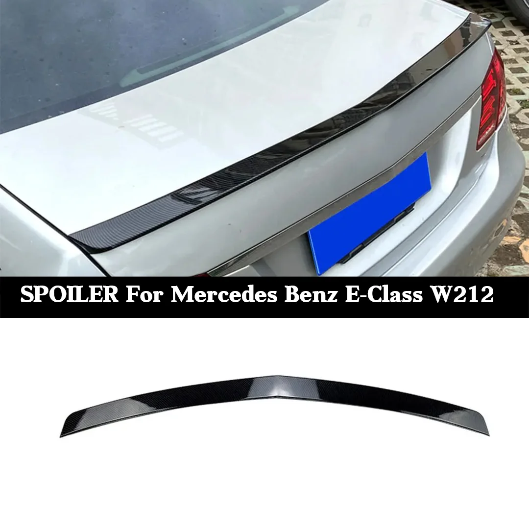 

Для Mercedes-BenzE-ClassW212 2014-2016ABS Carbon Look задний спойлер багажника, подходит для E200 E260 E63 AMG Sedan 4-дверной стиль кузова