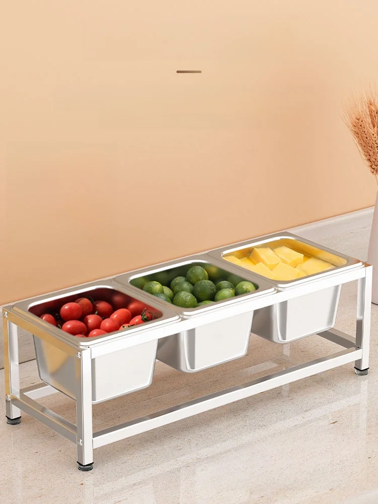 

/6 Stainl Steel Seasoning Tray Base Stand for Tea op Jam Box 4 Flavor ids Rectangular ape Chinese Sle Rectangular...