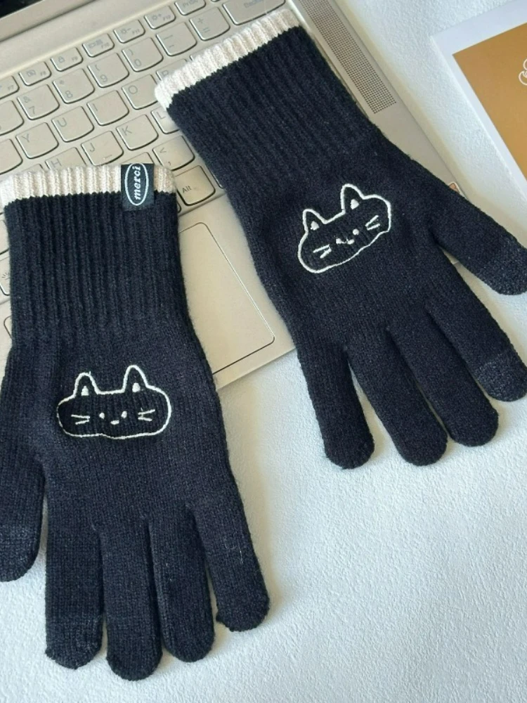 AliExpress Autumn and Winter Women's Warm Touch Screen Gloves Cycling Cold Protection Outdoor Touch Screen Writing British Style