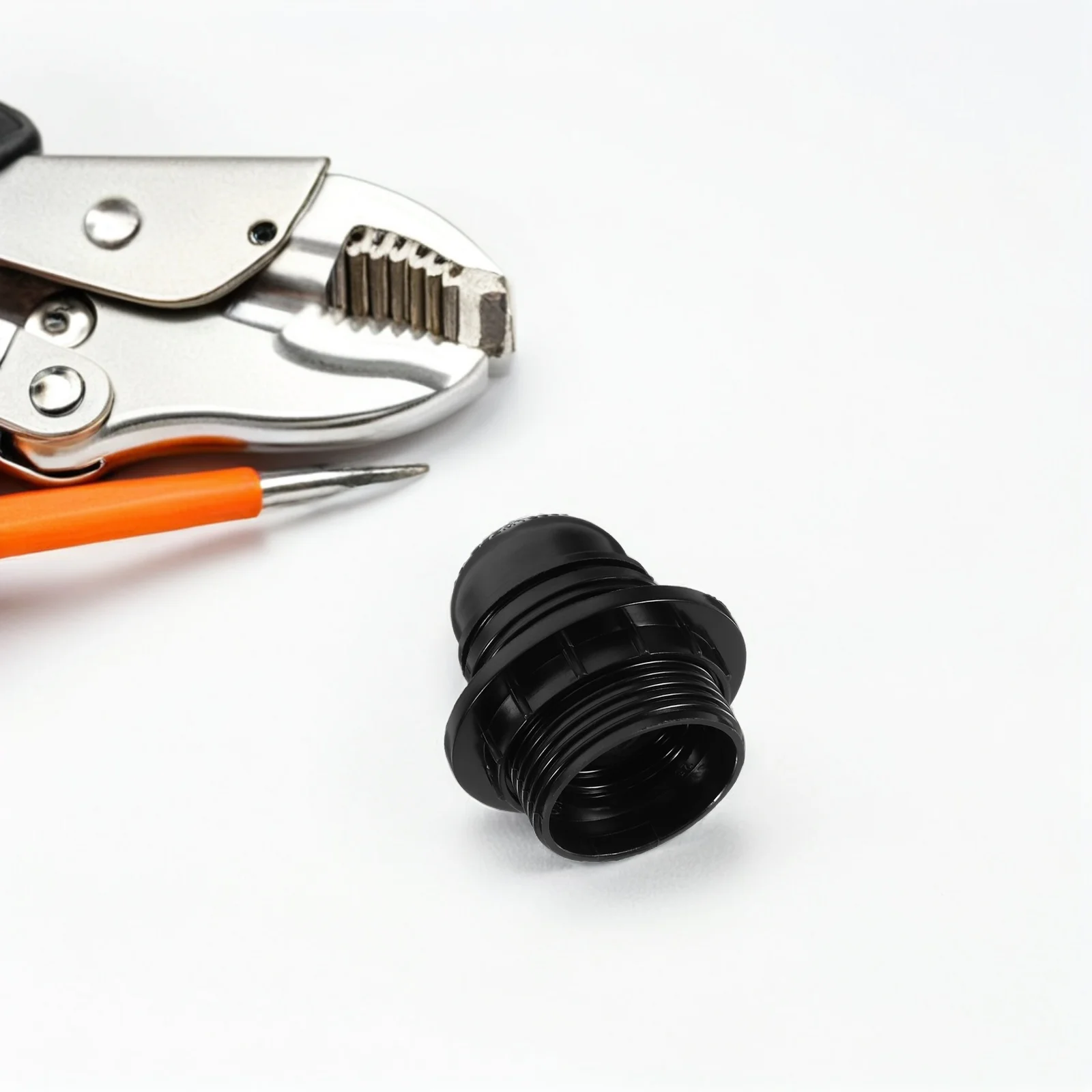 2 Pcs Lamp Holder Light Socket Replacement Head Bulb Rings Ceramic Fixture Metal