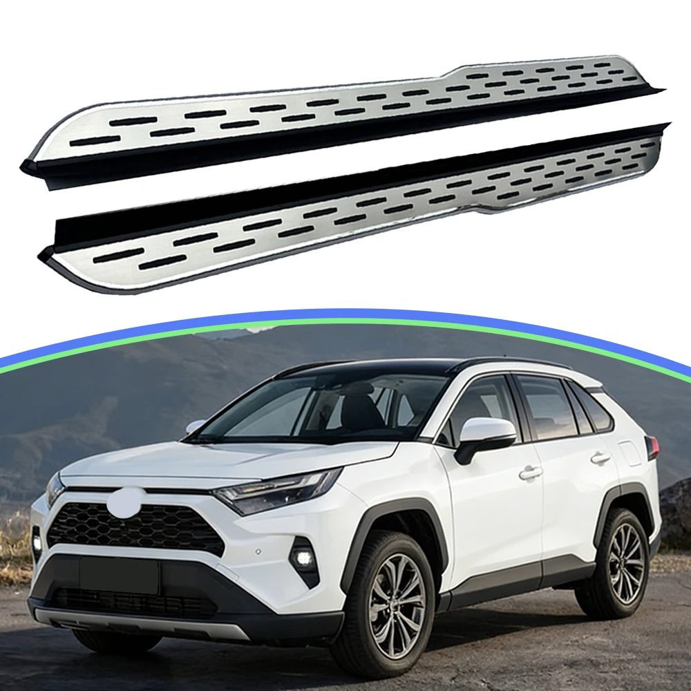 

2 шт. подходят для Toyota RAV4 RAV-4 XA50 2019-2025, алюминиевые подножки, боковые ступеньки, противоскользящая конструкция и улучшенный внешний стиль