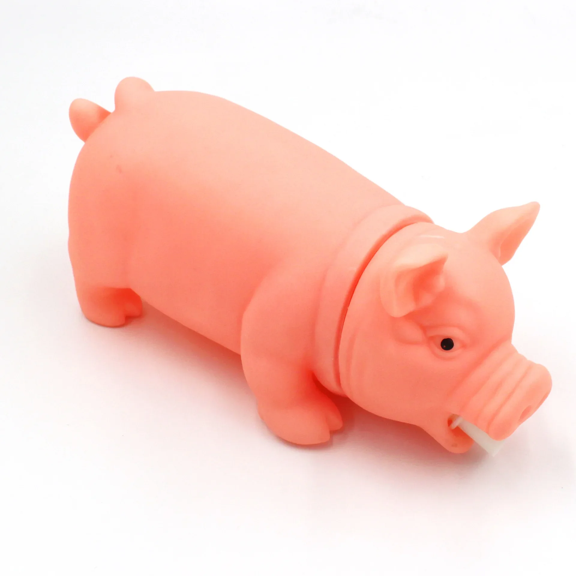 Pet Squeaky Toy - Large Rubber Squeal Pig, Interactive Play for Cats & Dogs, Stress-Relieving Fun