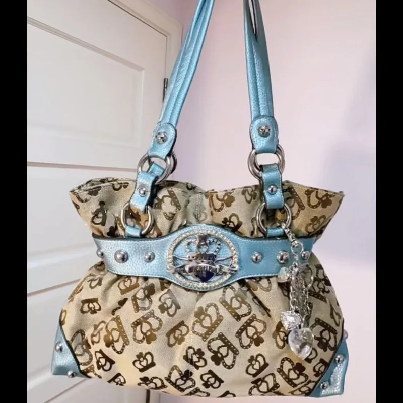 2026 Ancient Sweet Cool Style Millennium Spice Girl Y2K Simple Versatile Premium Sense Underarm Bag Large Capacity Commuter Tote