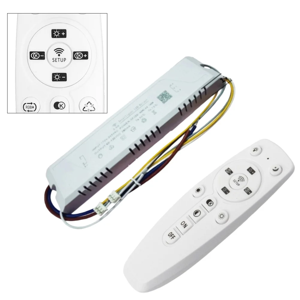 2.4G LED Driver Transformer 24-40W Power Dimming Remote Control ABS Shell 170-245V Input Output Multiple LED Tape Parts Set