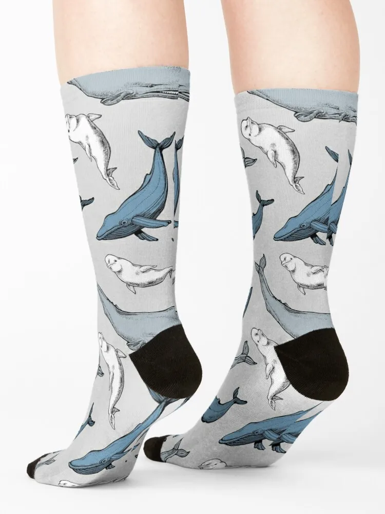 Whales are everywhere Socks anti-slip Running golf sports stockings Girl'S Socks Men's