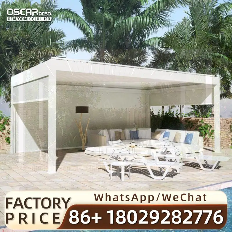 

Aluminum Insulation Electric Outdoor Gazebo Durable Weatherproof for Backyard Garden Patio Pergola