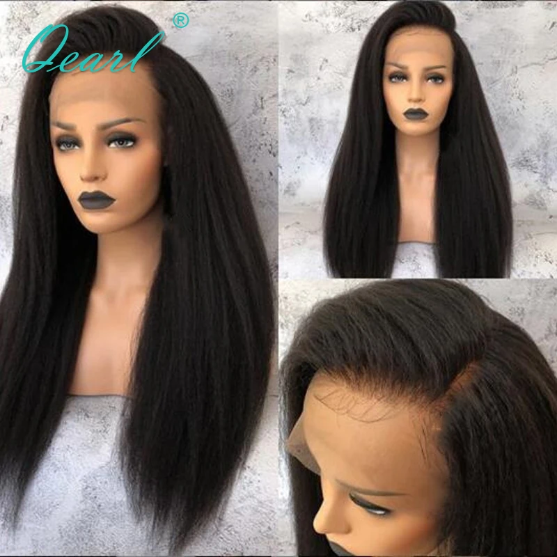 

Kinky Straight Lace Front Wigs for Women Glueless 13x6 Big lace Free Parting 100% Virgin Human Hair Wigs Ladies Chinese Hair