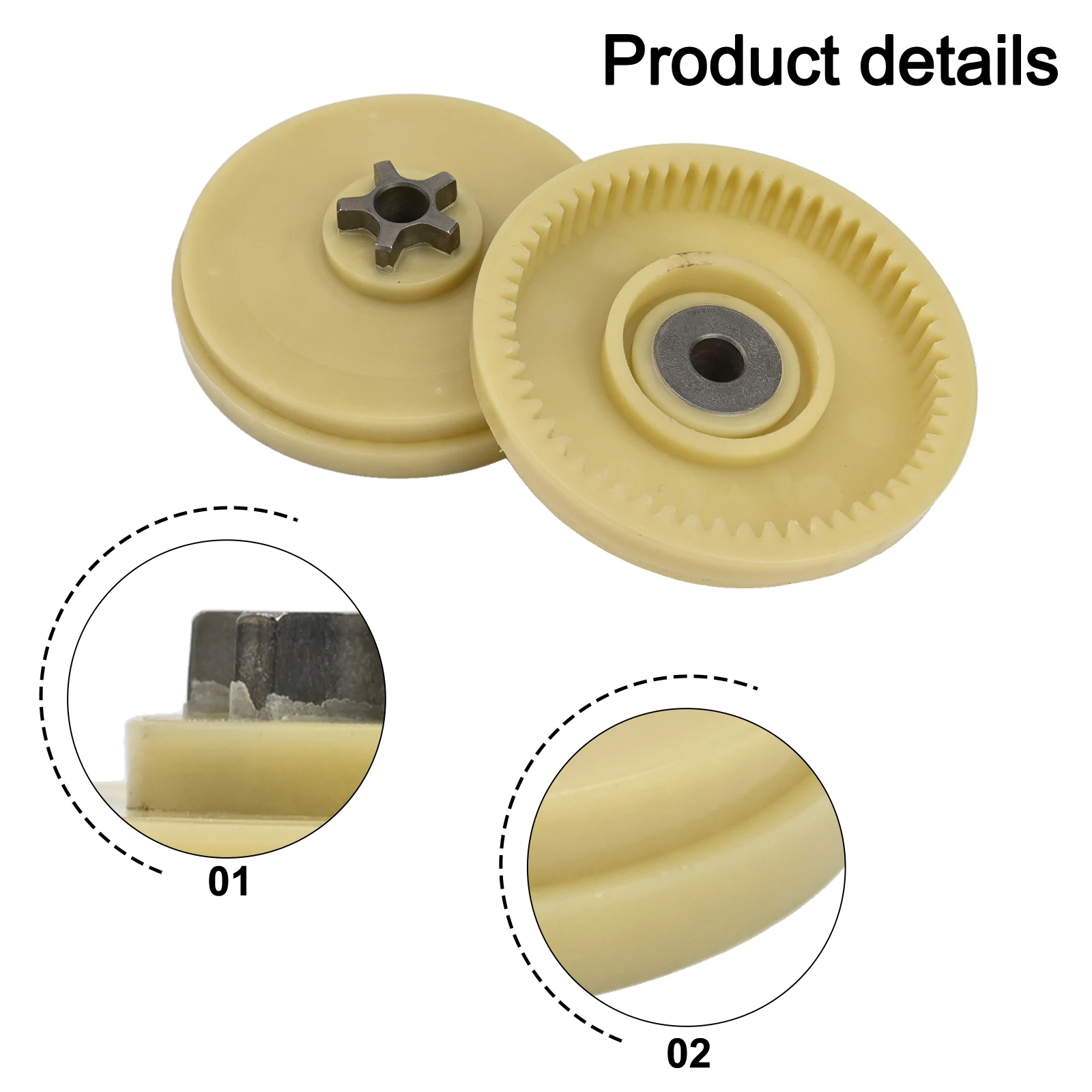 2Pcs 10771301 Sprocket Gears 5-Tooth for Remington Electric Chainsaw Polesaw Replacement