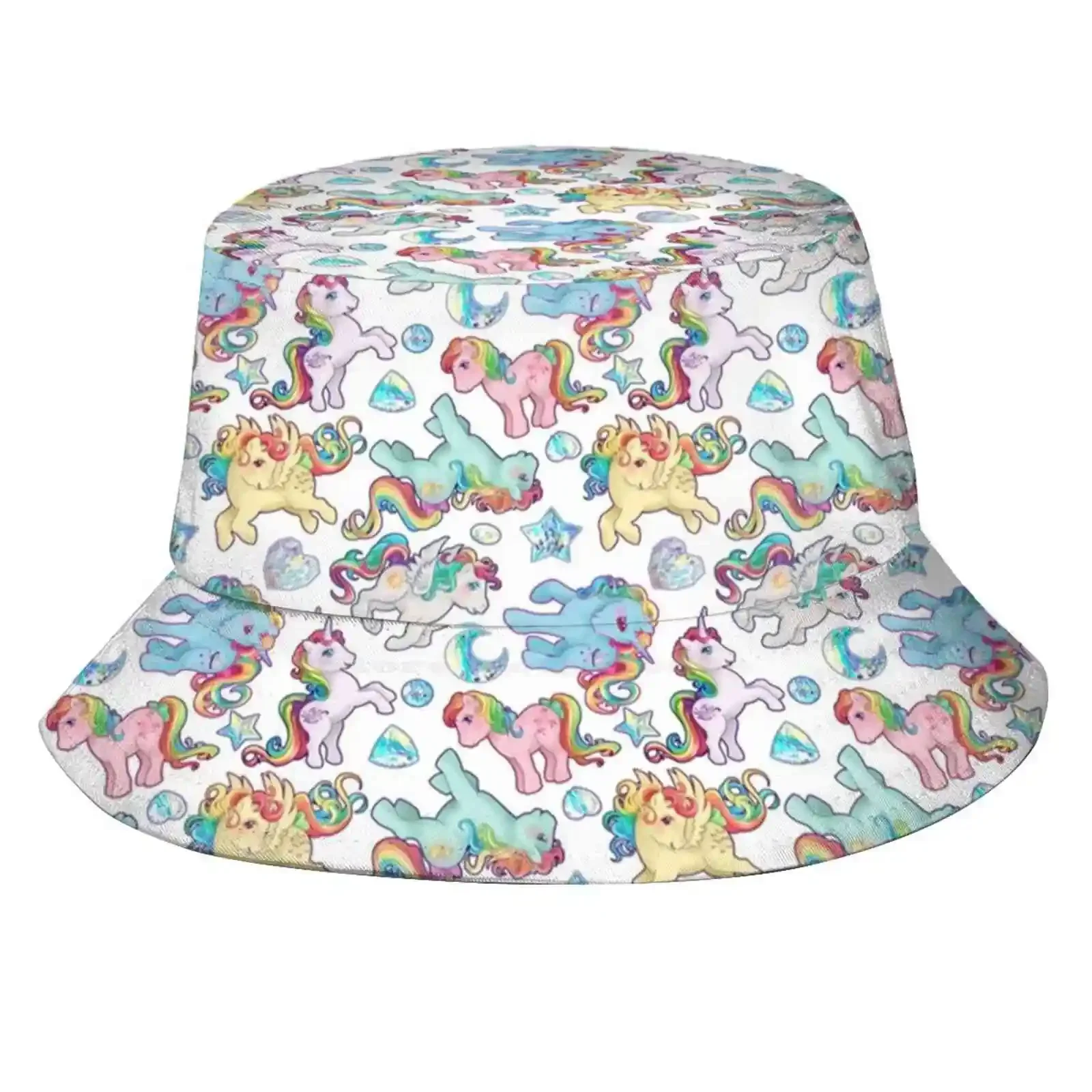 Rainbow Ponys G1 Sun Cap Fisherman Hat Bucket Hats My Little G1 Cake Rainbow